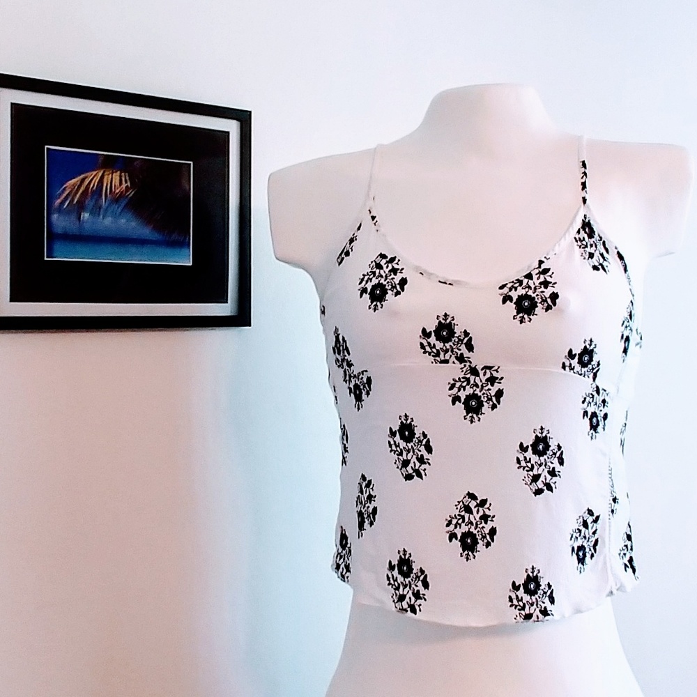 White & Blue Cami Top - Picture 1 of 3
